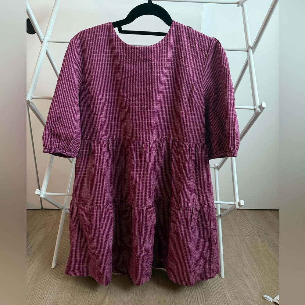 Frank & Oak Burgundy Mini Dress